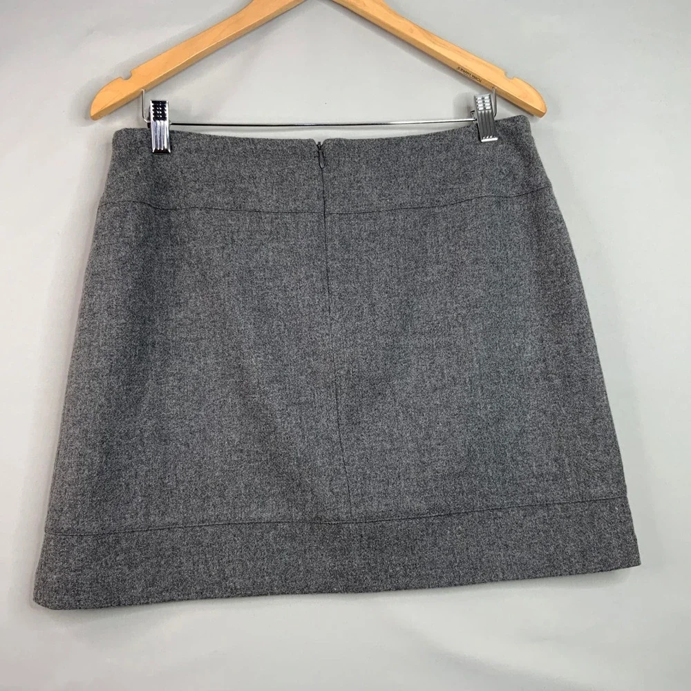 American Eagle Wm. Gray A-Line‎ Wool Blend Skirt with Drawstring Pockets Size 10